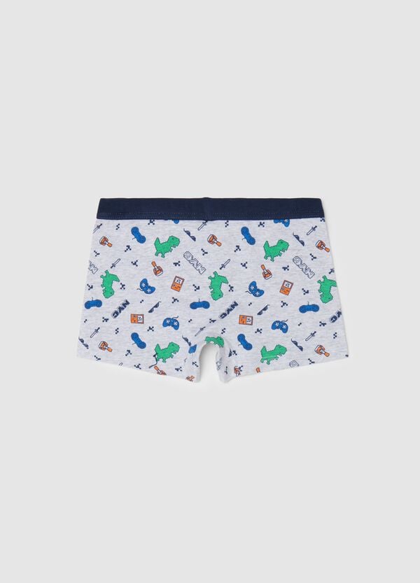 Ovs Boxer In Cotone Stretch Con Stampa Gamers