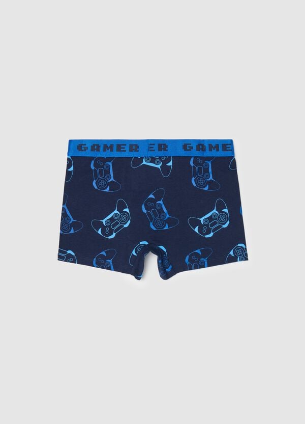 Ovs Boxer In Cotone Stretch Con Stampa Gamers
