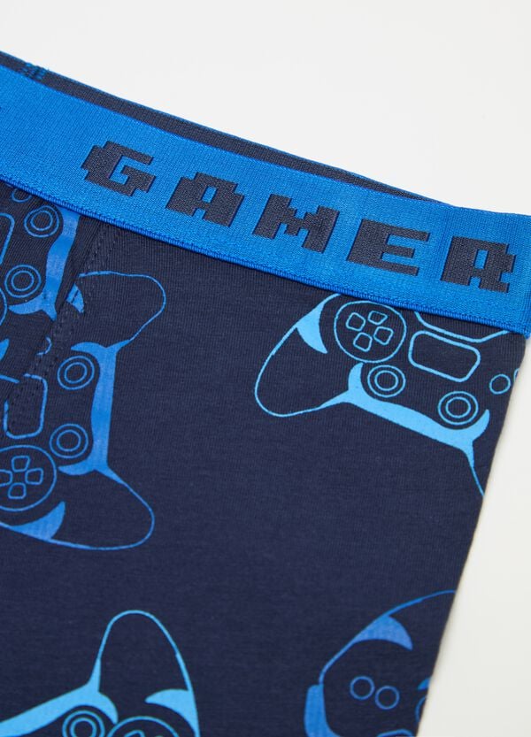 Ovs Boxer In Cotone Stretch Con Stampa Gamers
