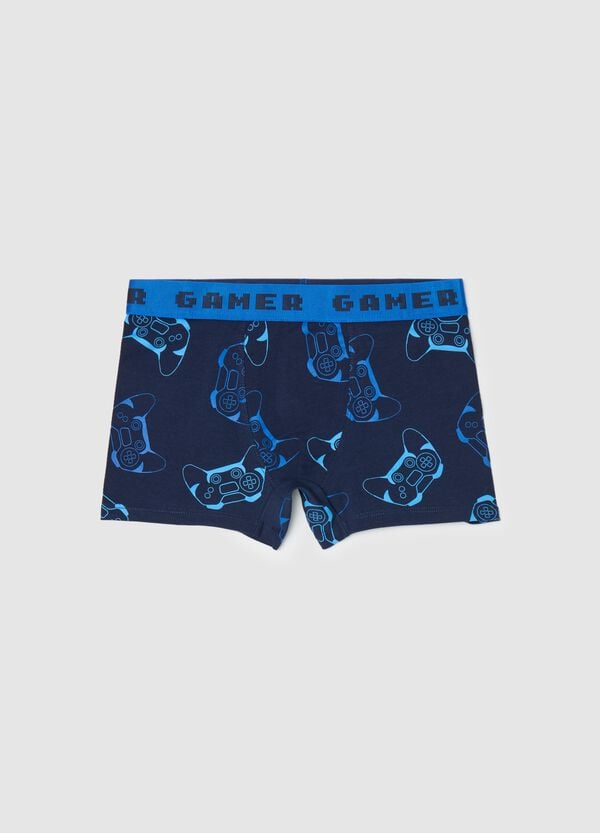 Ovs Boxer in cotone stretch con stampa gamers