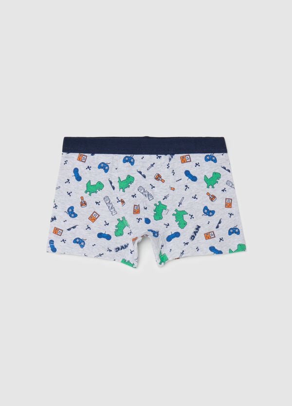 Ovs Boxer in cotone stretch con stampa gamers