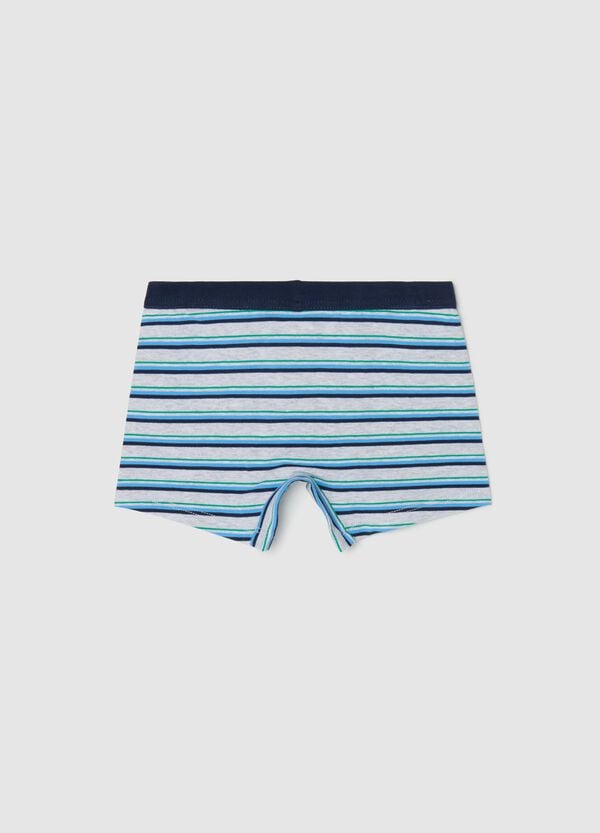 Ovs Boxer Midi In Cotone Stretch A Righe