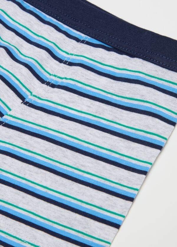 Ovs Boxer Midi In Cotone Stretch A Righe