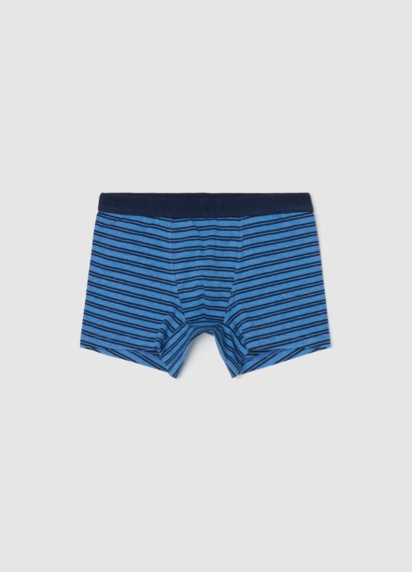 Ovs Boxer midi in cotone stretch a righe