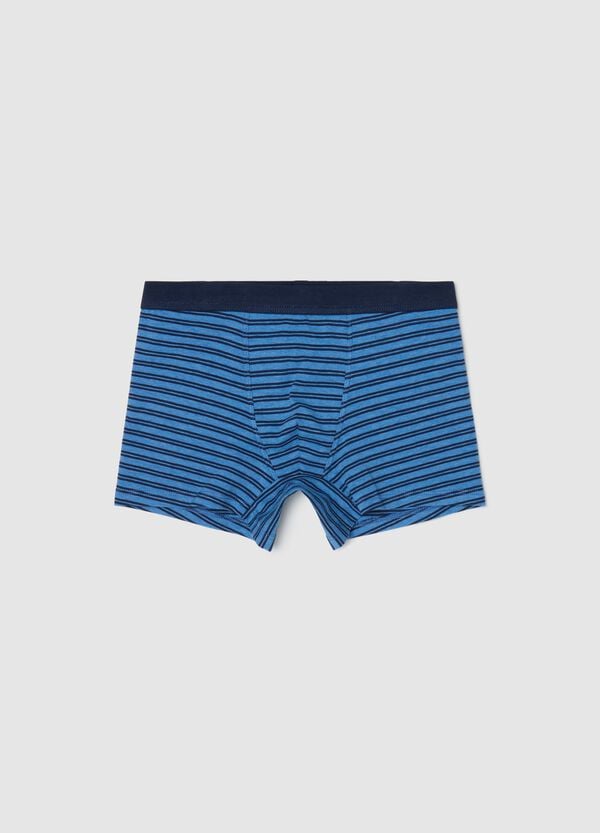 Ovs Boxer midi in cotone stretch a righe