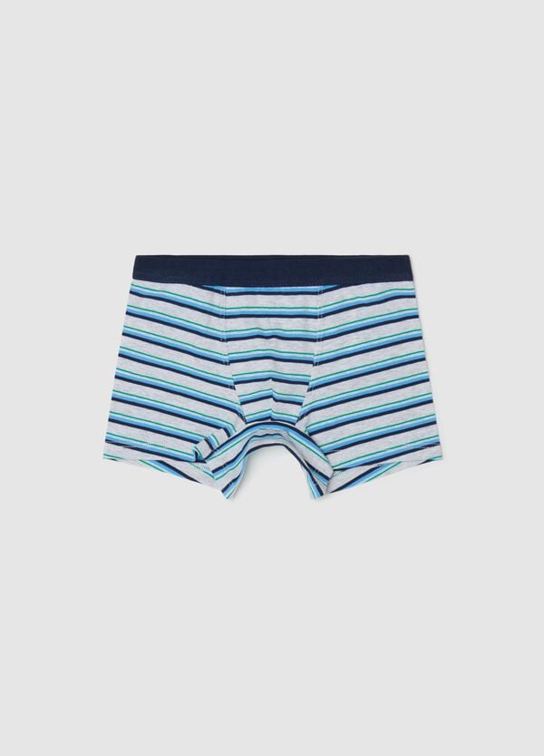Ovs Boxer midi in cotone stretch a righe
