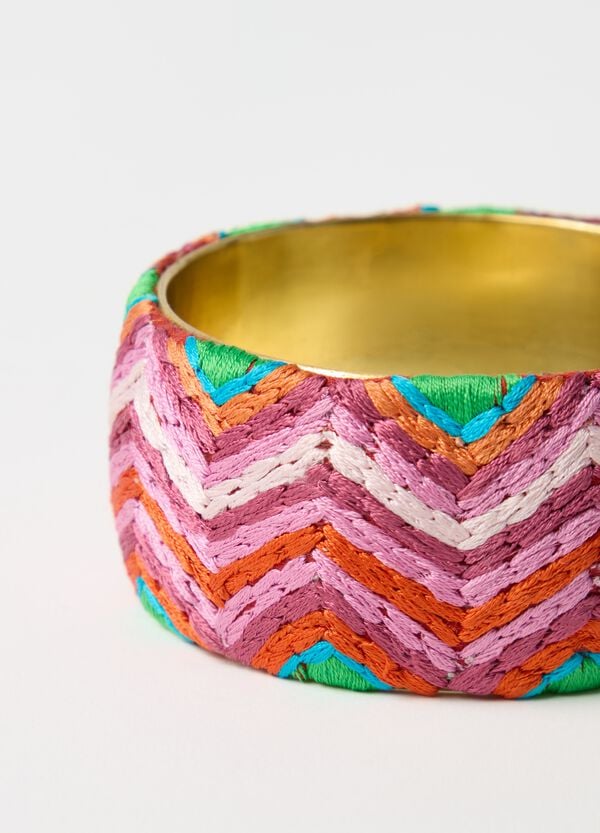 Ovs Bracciale Rigido Con Fili Multicolore