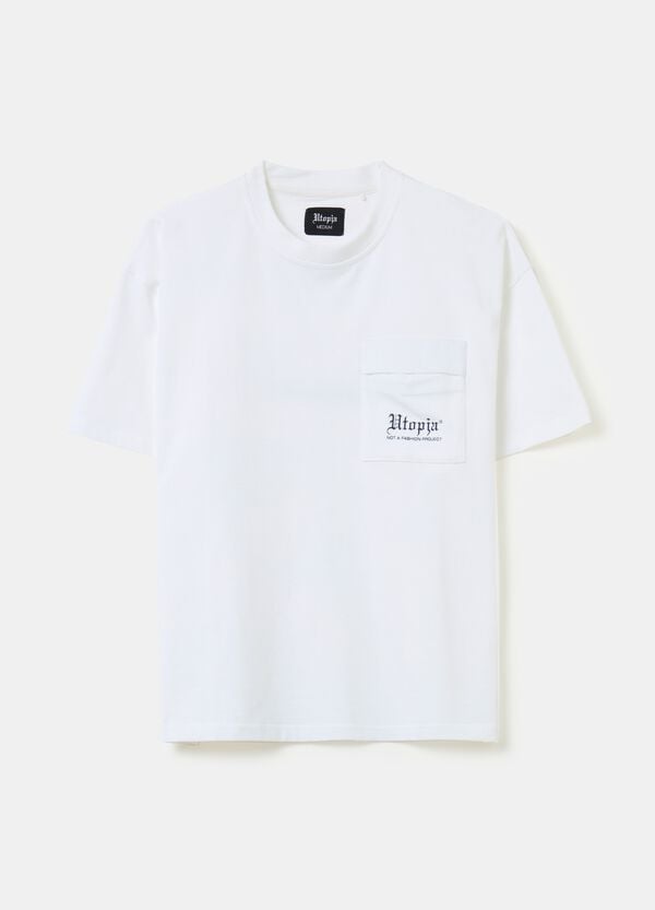 Ovs Branding Cargo T-shirt White