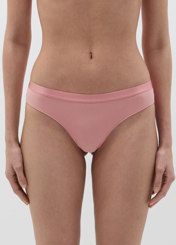 Ovs Brasiliano In Microfibra Con Retro In Pizzo