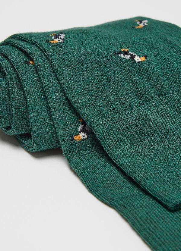 Ovs Calze Lunghe In Viscosa Stretch Con Disegno