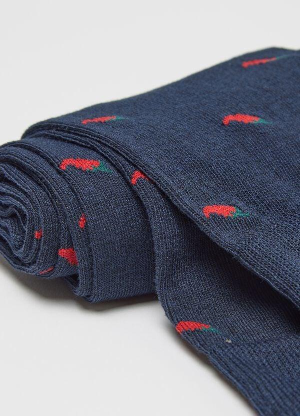 Ovs Calze Lunghe In Viscosa Stretch Con Disegno
