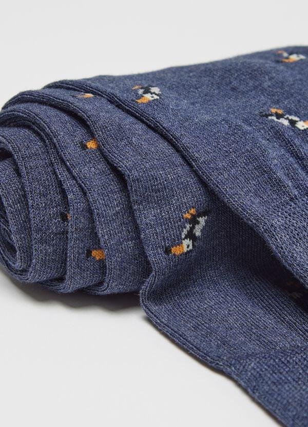 Ovs Calze Lunghe In Viscosa Stretch Con Disegno