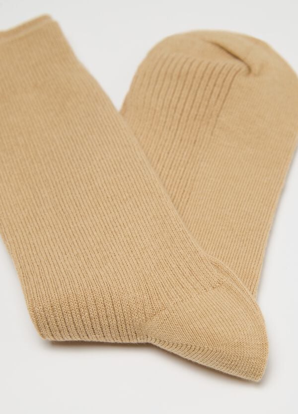 Ovs Calze Midi Beige Stretch A Costine