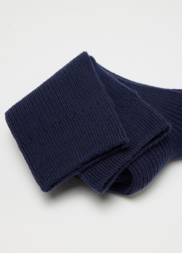 Ovs Calze Midi Blu Stretch A Costine