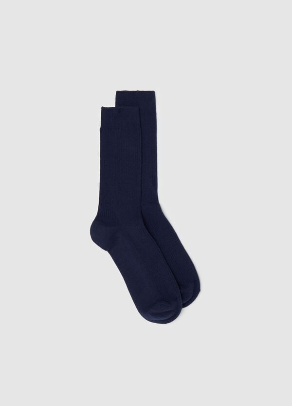 Ovs Calze midi blu stretch a costine