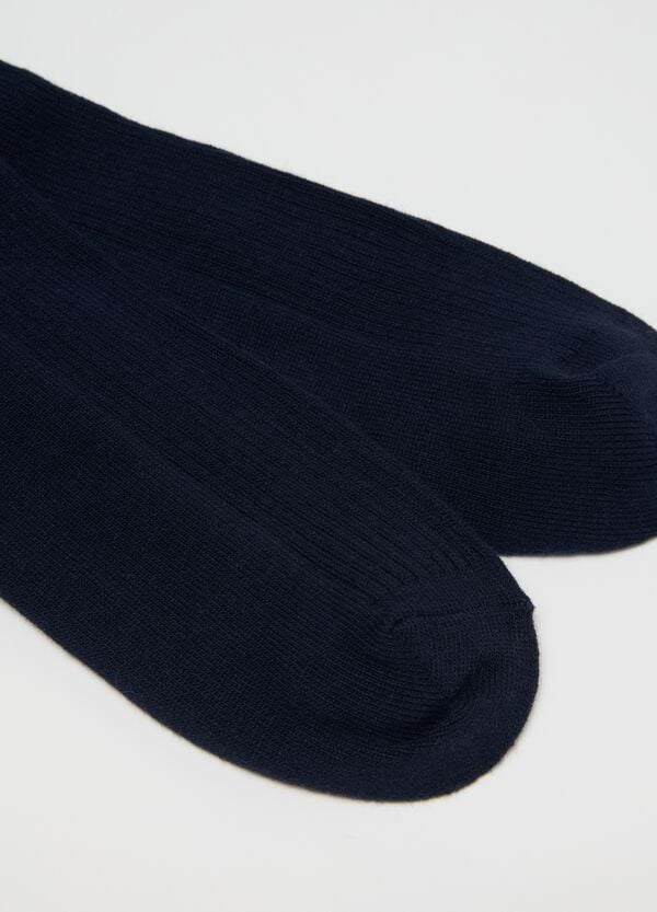 Ovs Calze Midi Navy Stretch A Costine