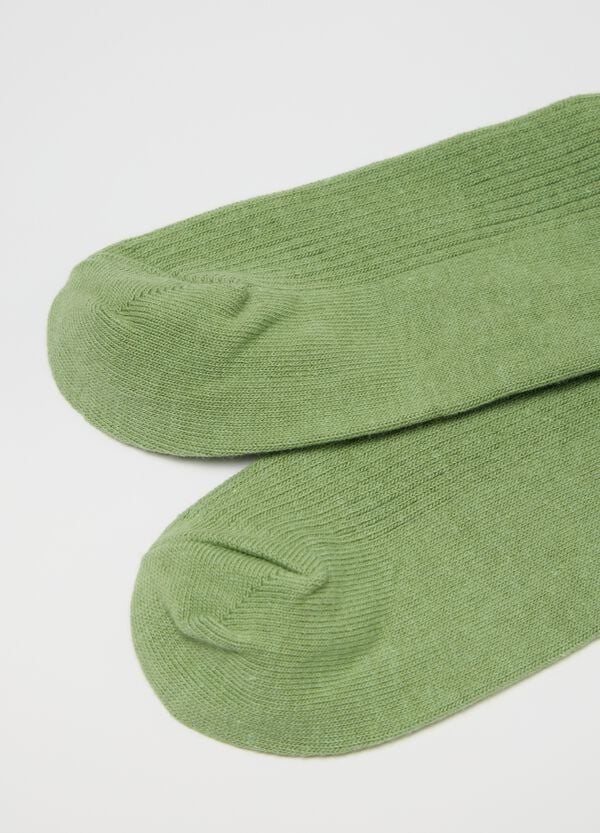 Ovs Calze Midi Verde Stretch A Costine