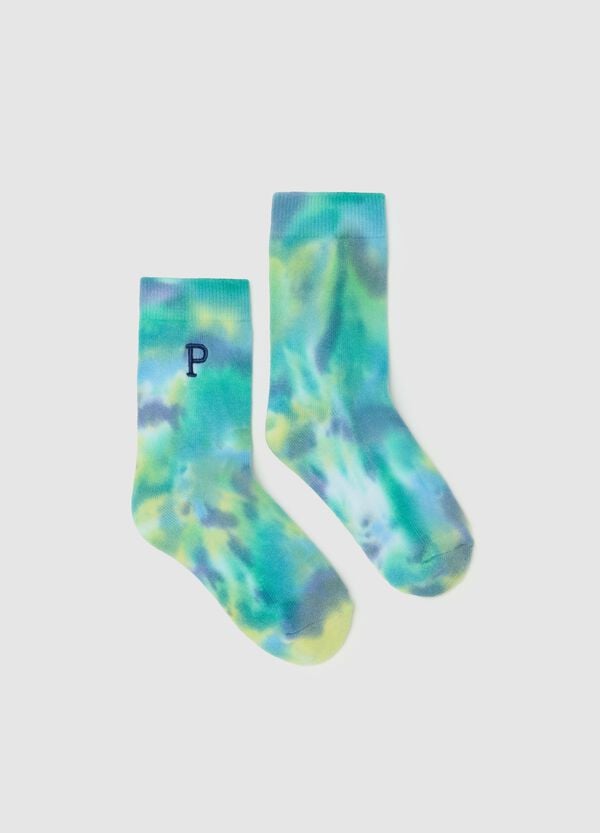 Ovs Calze Tie Dye con ricamo logo