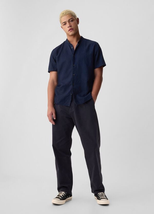 Ovs Camicia A Maniche Corte Collo Alla Coreana