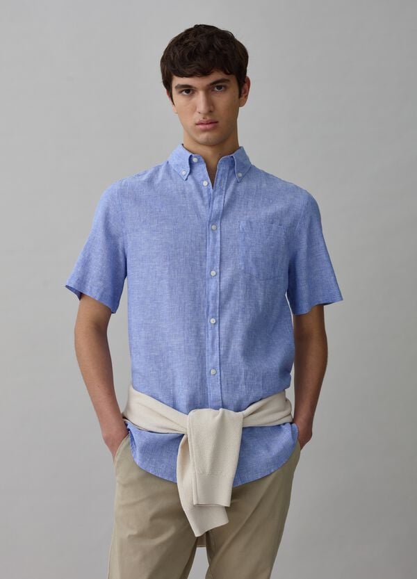 Ovs Camicia a maniche corte con micro trama