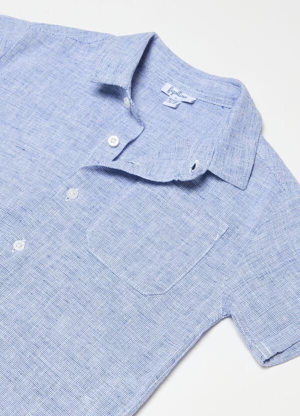 Ovs Camicia A Maniche Corte In Cotone E Lino