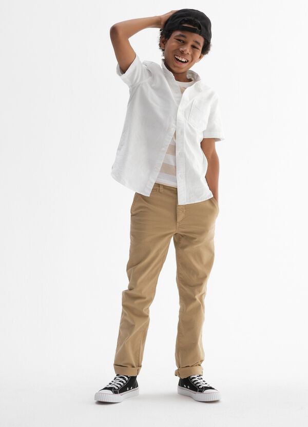 Ovs Camicia a maniche corte in cotone oxford
