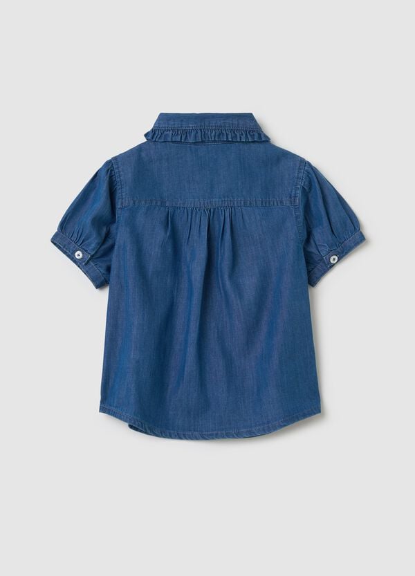 Ovs Camicia A Maniche Corte In Denim
