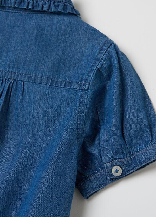Ovs Camicia A Maniche Corte In Denim