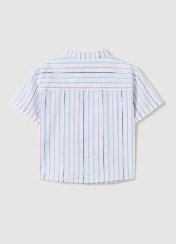 Ovs Camicia A Maniche Corte In Fantasia A Righe