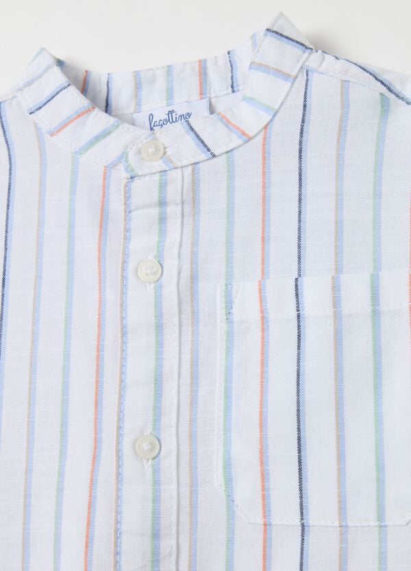 Ovs Camicia A Maniche Corte In Fantasia A Righe
