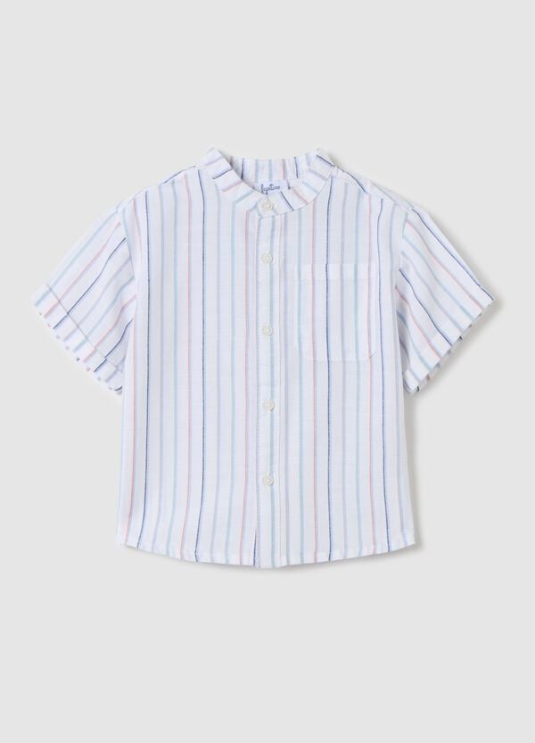 Ovs Camicia a maniche corte in fantasia a righe