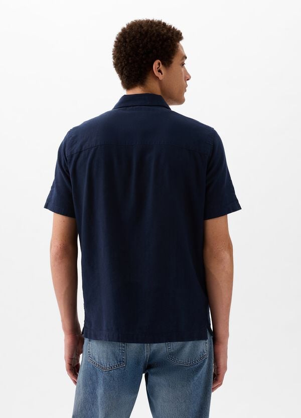 Ovs Camicia A Maniche Corte In Lino E Cotone