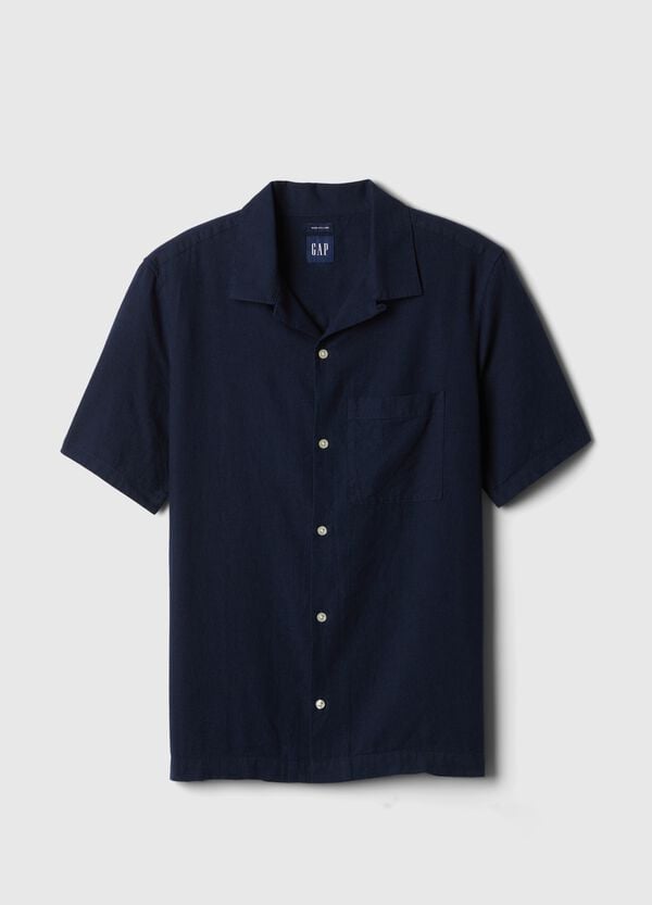 Ovs Camicia A Maniche Corte In Lino E Cotone