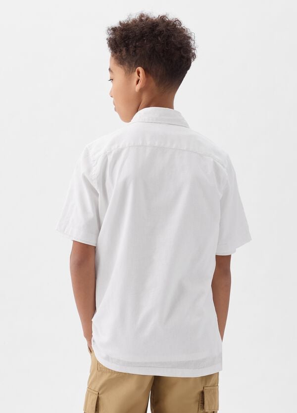 Ovs Camicia A Maniche Corte In Lino E Viscosa