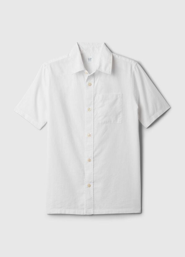 Ovs Camicia A Maniche Corte In Lino E Viscosa
