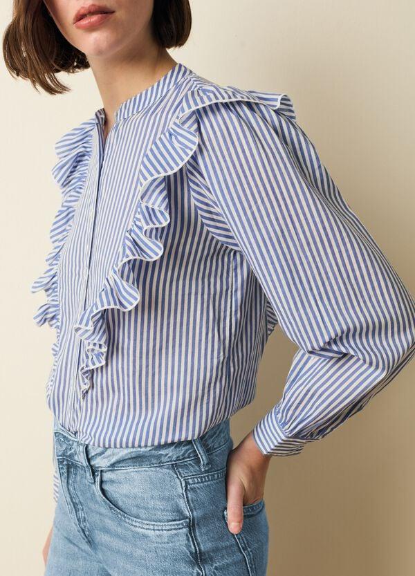 Ovs Camicia A Righe Con Rouches