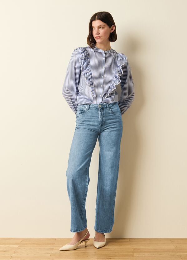 Ovs Camicia A Righe Con Rouches