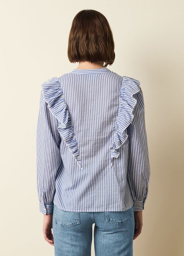 Ovs Camicia A Righe Con Rouches
