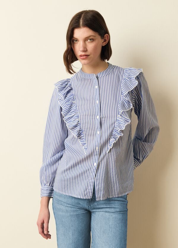 Ovs Camicia a righe con rouches