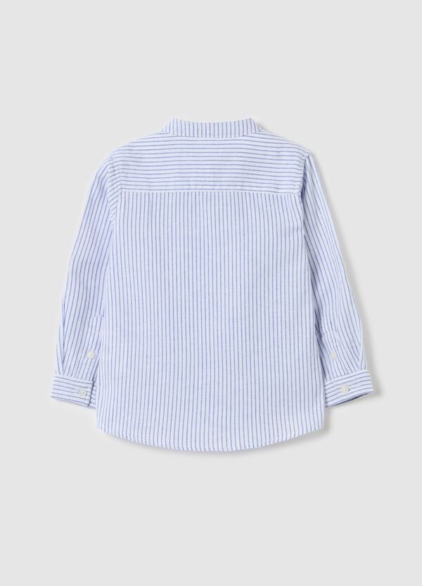 Ovs Camicia A Righe In Cotone E Lino