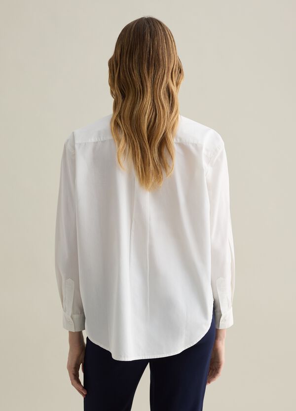 Ovs Camicia Bianca Decorata In Cotone