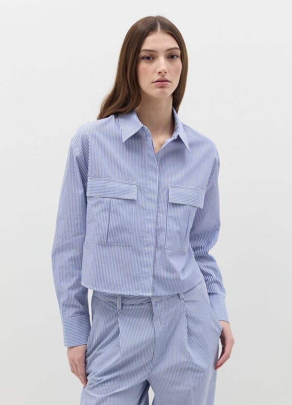 Ovs Camicia boxy fit a righe sottili