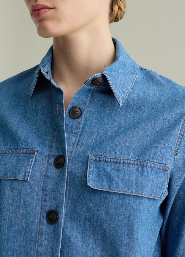 Ovs Camicia Boxy Fit In Denim