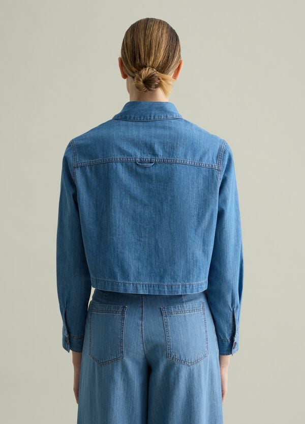 Ovs Camicia Boxy Fit In Denim