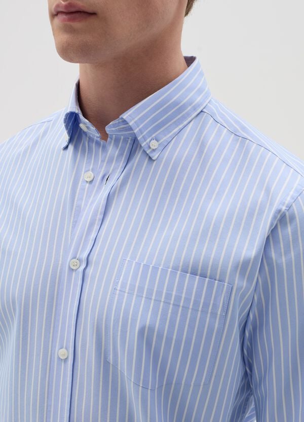 Ovs Camicia Button-down A Righe Easy Iron