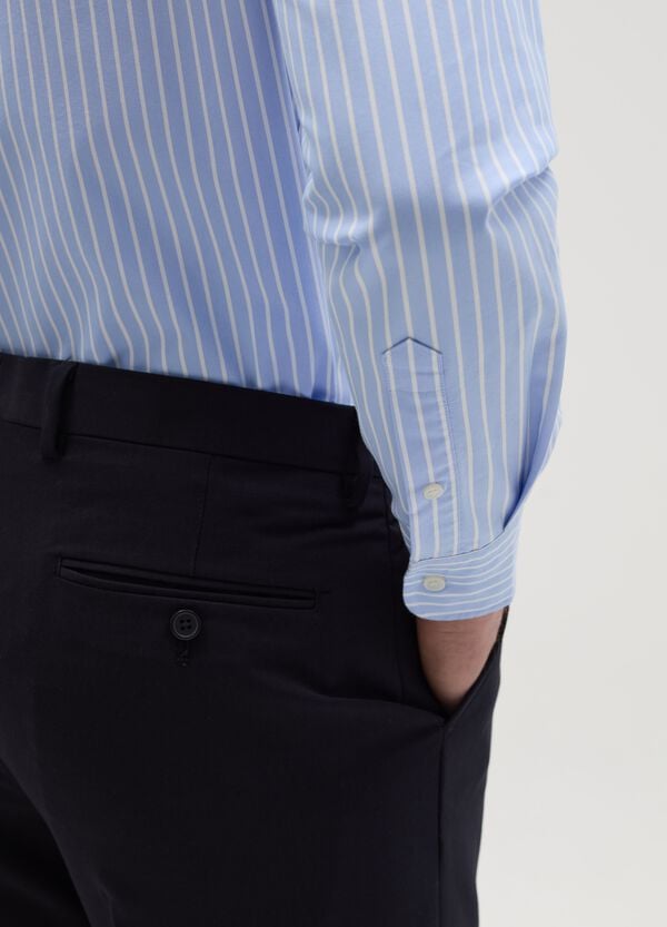 Ovs Camicia Button-down A Righe Easy Iron