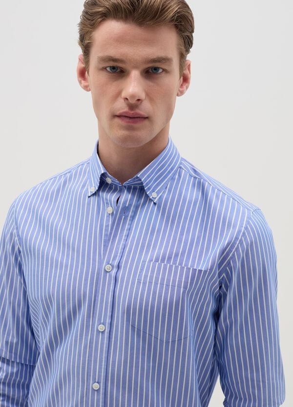 Ovs Camicia Button-down A Righe Easy Iron