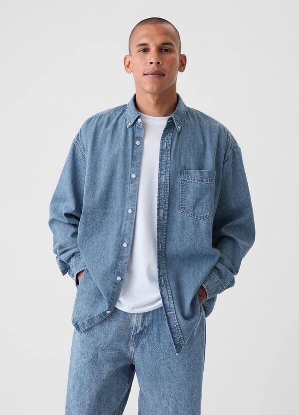 Ovs Camicia button-down in denim