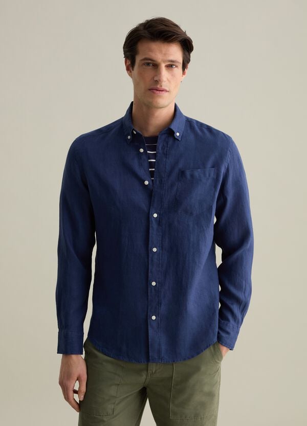 Ovs Camicia Button-down In Lino