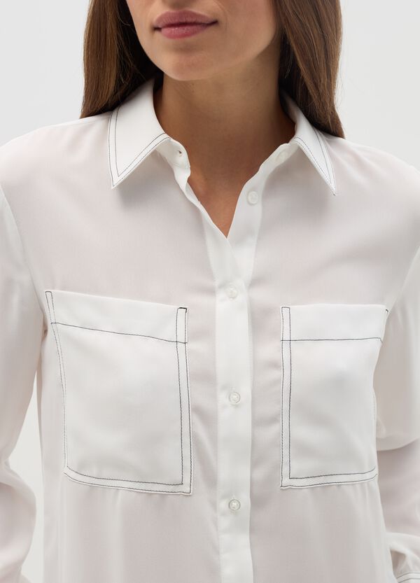 Ovs Camicia Con Cuciture A Contrasto